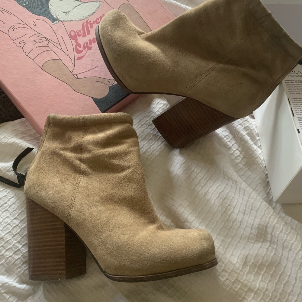 Suede tan boots